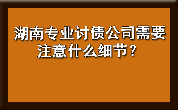 湖南专业讨债公司需要注意什么细节？.jpg